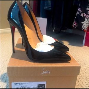 Christian Louboutin Patent Pigalle Follies Heels